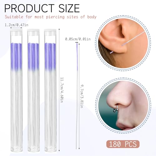Molain 180 Pcs Earrings Hole Cleaner for Women Men(Purple)
| Piercing Cleaner Floss Disposable Earring Hole Cleaner Flo