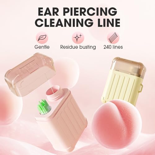 2025 New Ear Hole Ear Care Kit, Disposable Aftercare Cleaner 240 Pcs Floss for Women Men (Pink)  
2025 New Ear Hole Clea